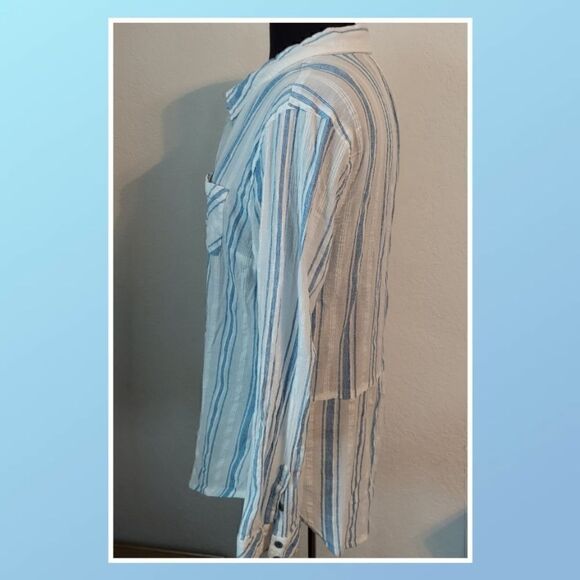 RUFF HEWN LONG BUTTON DOWN LONG SLEEVE SHIRT  XL - Picture 2 of 4